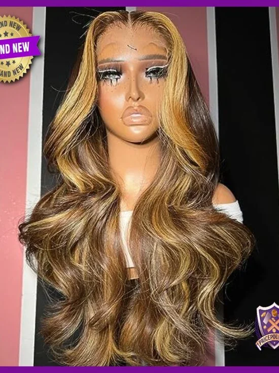 24 Inch Human Hair Lace Front Wig 150% Density Pre Plucked Hairline - Picture 3 of 6